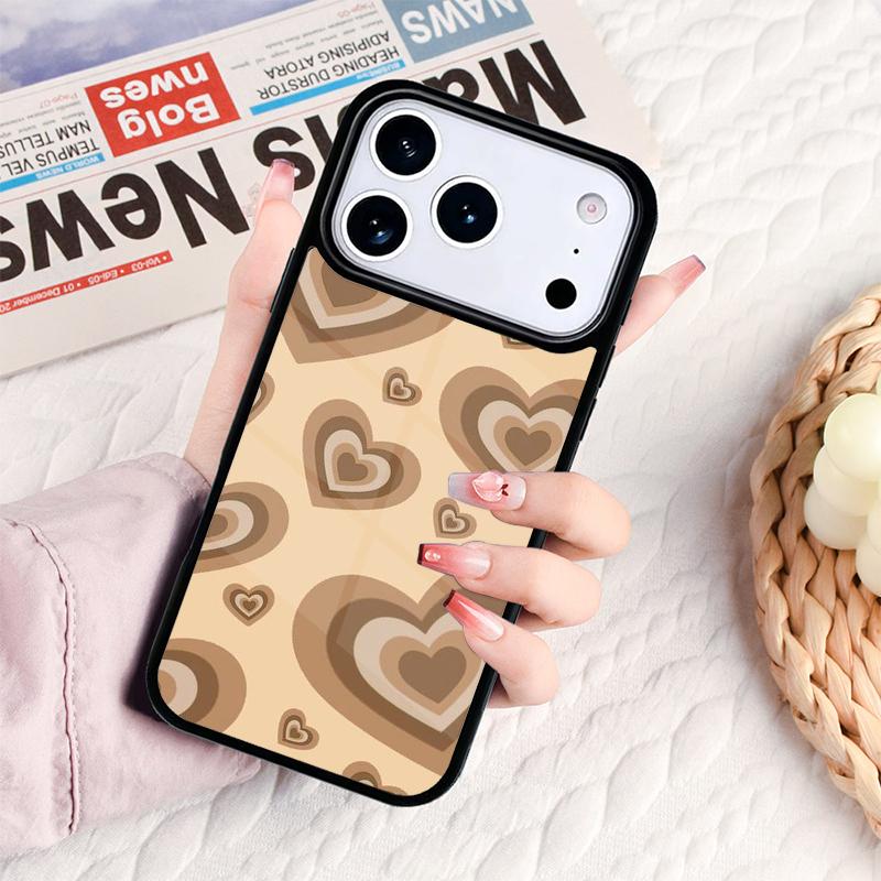 Latte Love Groovy Coffee Heart Pink Phone Case For IPhone 17 16e 15 14 13 12 11 Pro Max Air Mini Soft Protective Cover