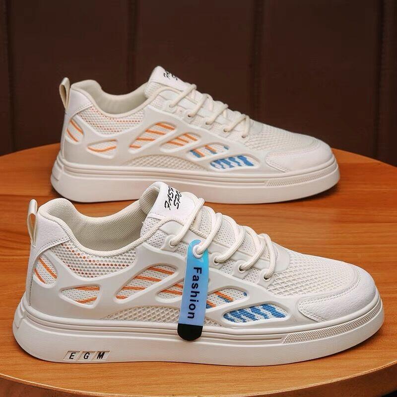 Wiosenne nowe oddychające męskie buty deskorolkowe z niską cholewką wszechstronne buty studenckie trendy męskie codzienne męskie buty