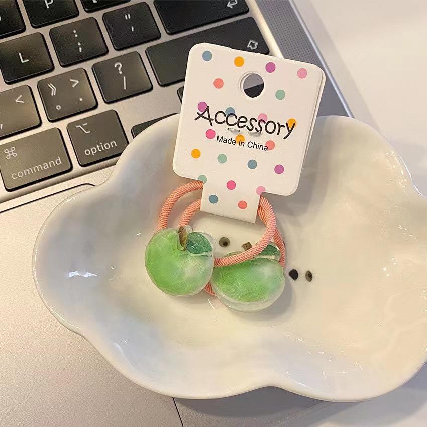 Fruit-Themed Mini Hair Ties for Little Girls – High Elasticity Rubber Bands