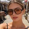 Sexy Große Rechteckige Sonnenbrille Mode Damen Vintage Marke Designer Sonnenbrillen Herren Schwarz Damen Brillen Spiegel