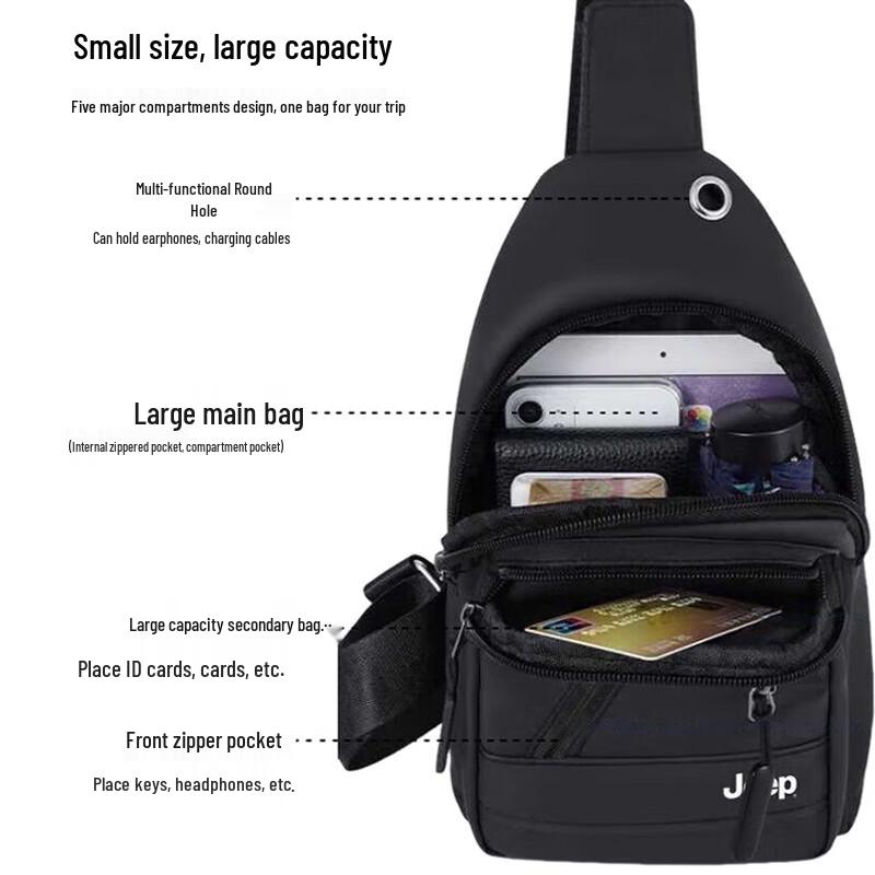 JEEP Men s Crossbody Chest Shoulder Bag
