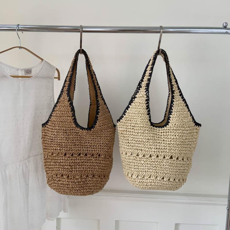 New casual shoulder bag hollow handbag woven bag women's summer large-capacity seaside vacation wind beach bag