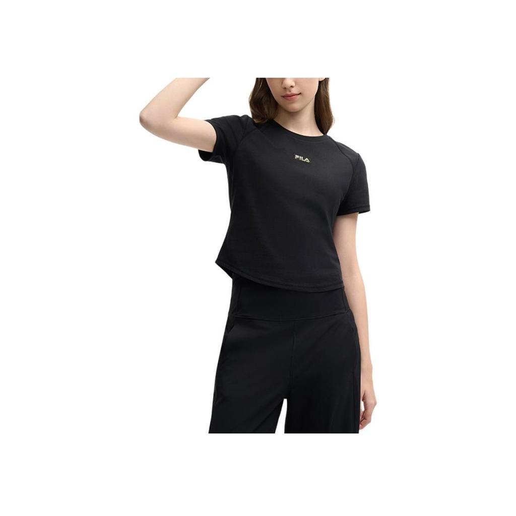 New FILA ORIGINALE Regular T Shirt Women's Jet Black F51W529104F-BK