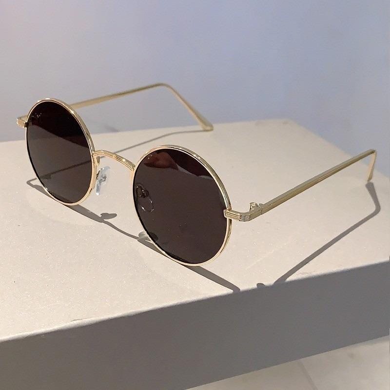 Men Sunglasses Metal RoundFrame Sunglasses Driving Sunglasses Cycling Glasses