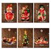 45cm Led Shape Lamp String Christmas Decoration Lamp Kitchen Window Glass Door Stick Sucker Lamp Festival Atmosphere Lamp