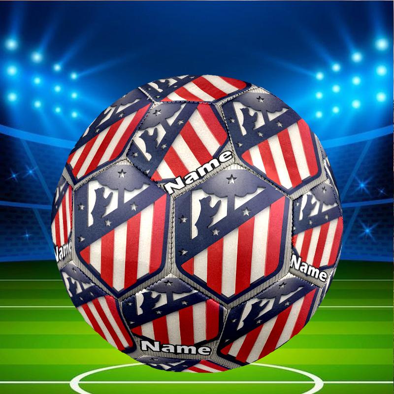 Custom Name Personalized Atletico Madrid-A Print Size 5 Soccer Ball Training & Match Football, for Team, Kicking, Gift for Football Enthusiasts
