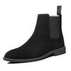 Bottes Chelsea Homme Style Britannique Bottines Cuir Véritable Daim Haute Qualité Chaussures pour Homme Nouvelles Bottes d'Affaires Zapatos Hombre