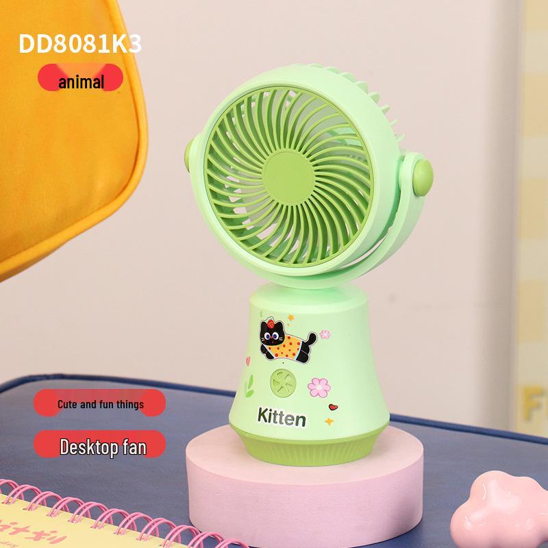 

Cartoon USB Portable Folding Desktop Fan for Dorms and Outdoors Color box packaging + USB charging cable