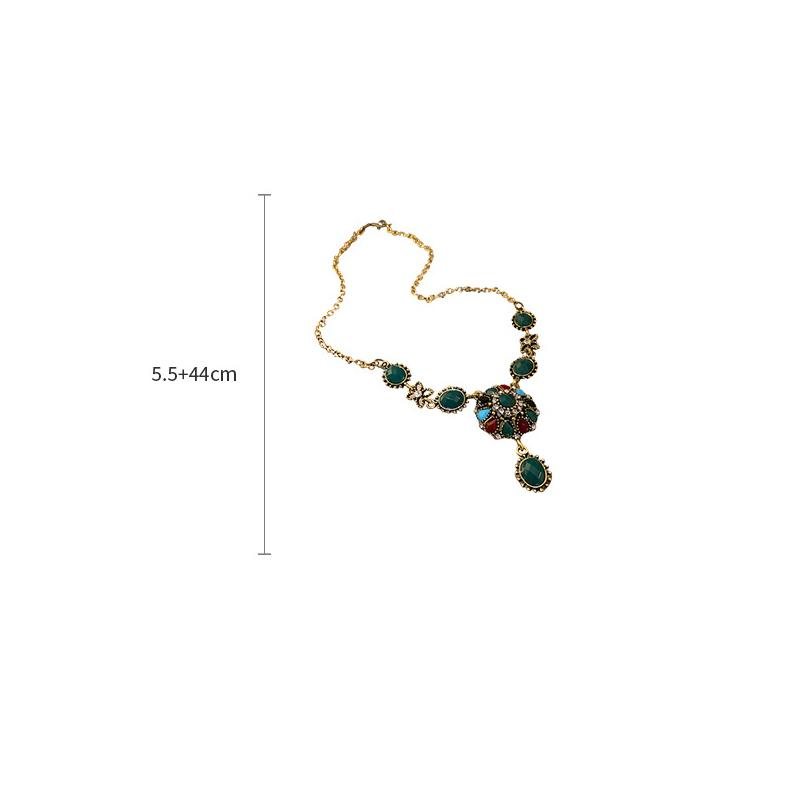 Vintage Rhinestone Bridal Jewelry Sets for Women Luxury Shiny Round Chokers Necklace Earrings Wedding Dress Bridal Jewelry