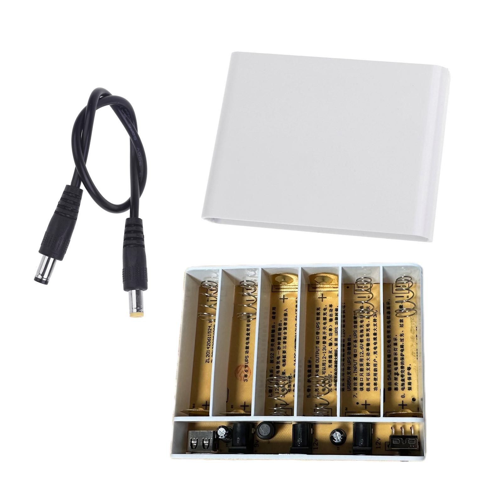 

USB 5 В 9 В 12 В выход 6x 18650 аккумулятор UPS DIY Power Bank Box для маршрутизатора сотового телефона планшета модема CCTV камеры LED