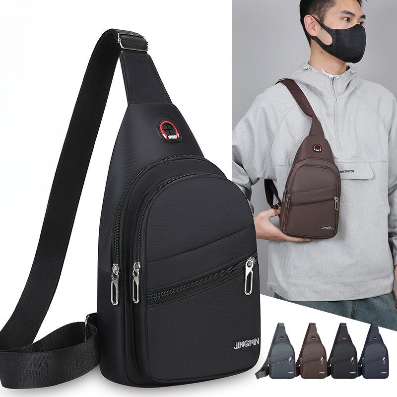 Wear Resistant Waterproof Chest Bag New Korean Student Backpack Joker Casual Crossbody Oxford Cloth Large Chest Bag