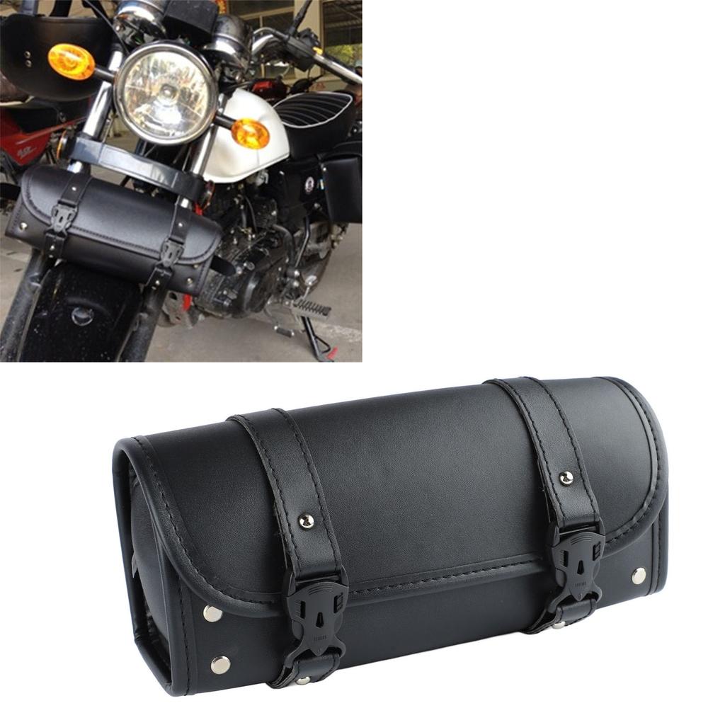 Motorbike Roll Saddlebags 2 Strap Buckle Closure Waterproof 2 Strap Buckle Closure Motorbike Tool Bag for Motorcycle