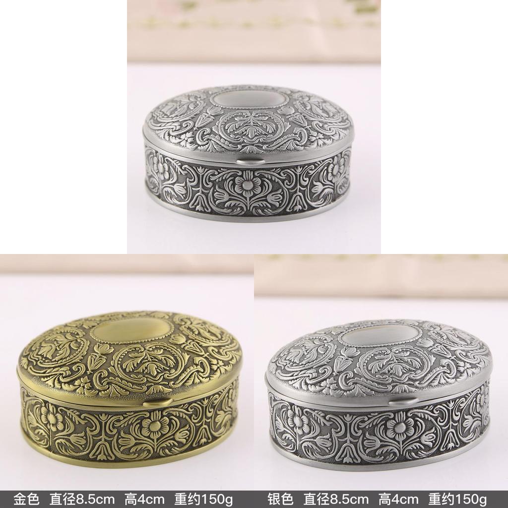 Vintage Style Small Jewelry Organizer With Floral Pattern For Bridal Gift And Travel Use