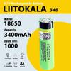 LiitoKala 3400mAh 3.7V NCR18650B Lithium Battery for Flashlights
