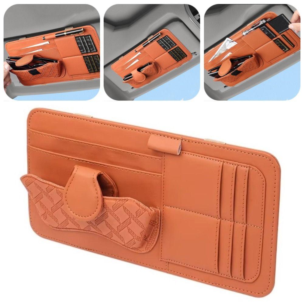 Save Space Car Ticket Holder Multifunctional Sunglasses Holder Car Visor Organizer Bank Card