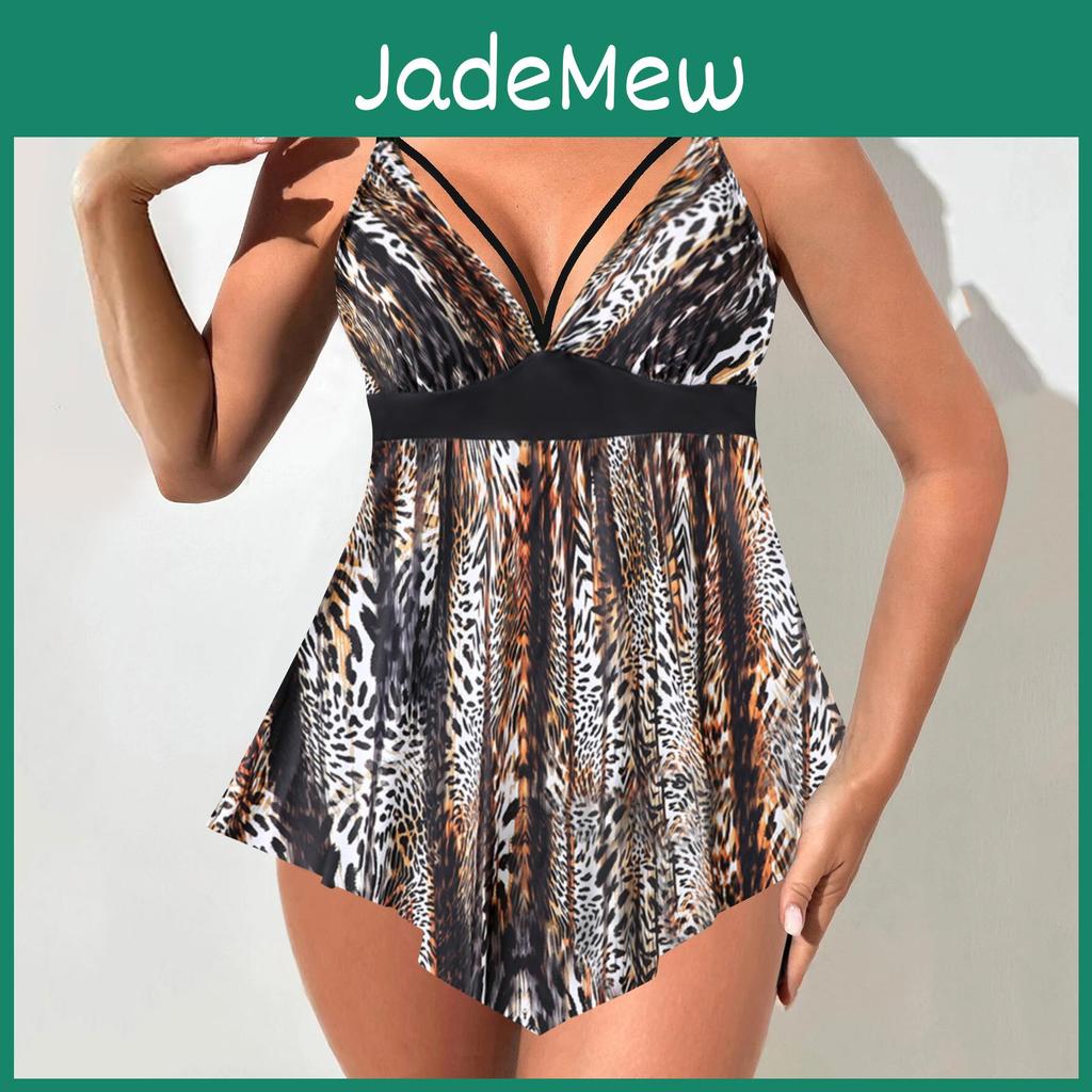 Women Size Swimwear Summer Plus Swimsuit Slim Flowers Sexy Beach Dress Fat Women Backless Sleeveless Swim Dress
