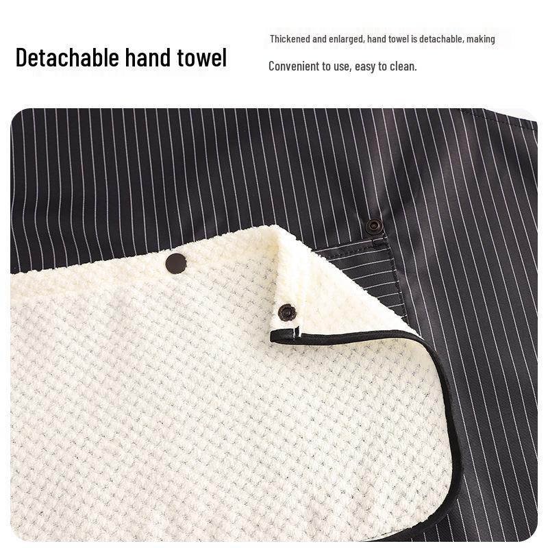 Waterproof Oil-Proof Detachable Towel Apron for Women - Thickened Waist Kitchen Apron