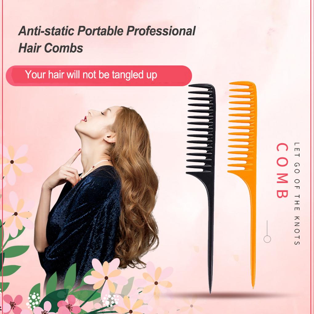 Pack of 1 Wide Tooth Tail Combs Thickening Solid Heat-resisting Durable Electrostatic Prevention Teasing Comb for Trim Your Hair