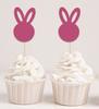 Souvenir chéri | Décorations de cupcakes en forme de lapin de Pâques doré pailleté - Lot de