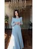2025 Elegant Retro European Court Style Long Sleeve Dress