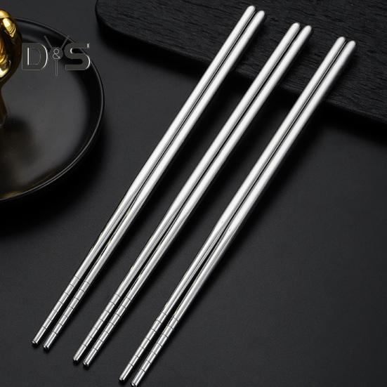 5 par pałeczek ze stali nierdzewnej o wysokiej twardości, wielokrotnego użytku, antypoślizgowe, lekkie, metalowe, domowe, odporne na ciepło, pałeczki do warzyw