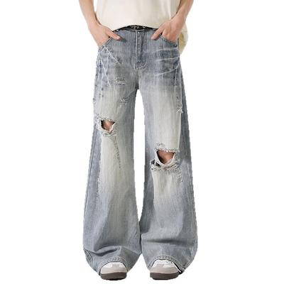 Men's Clothing, Summer New Bamboo Men's Wide-leg Jeans