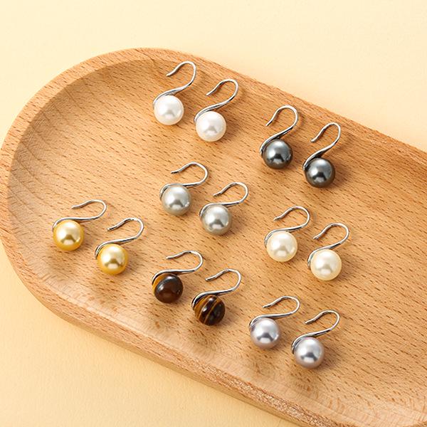 

Elegant Women s High-Heel Inspired Shell Pearl Earrings
