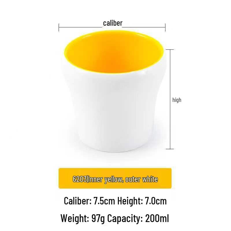 Dual-Color Melamine Tea Cup - Porcelain-Like Plastic Cup for Restaurants, Hot Pots, and Cafeterias