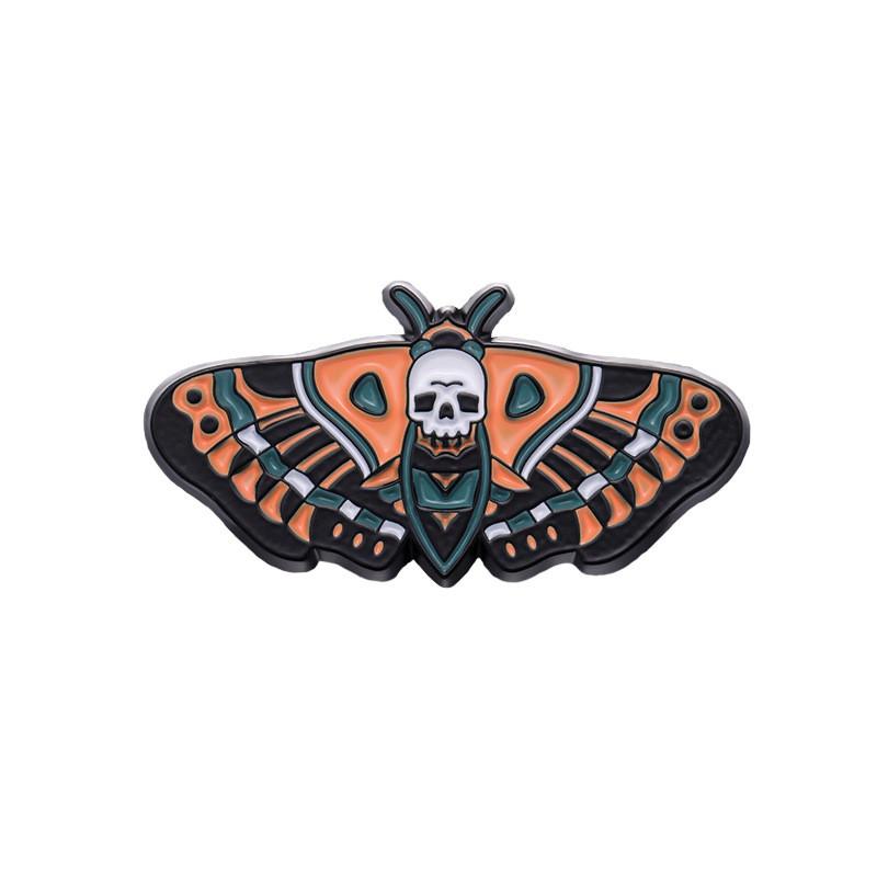 Unique Halloween Skeleton Heart Cup Butterfly Pin Badge For Festive Decoration