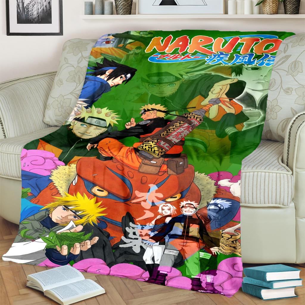 Anime-Print Blanket Warm Comfortable Flannel Blanket for Bedrooms, Sofas, Beds, Chairs, Picnics, Travel -LXR65