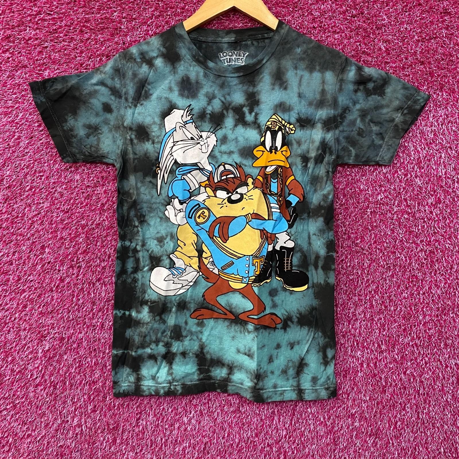 Looney Tunes - Bugs Bunny, Daffy Duck, and Taz- Tie Dye 100% Cotton T-shirt Mens Tees Top S