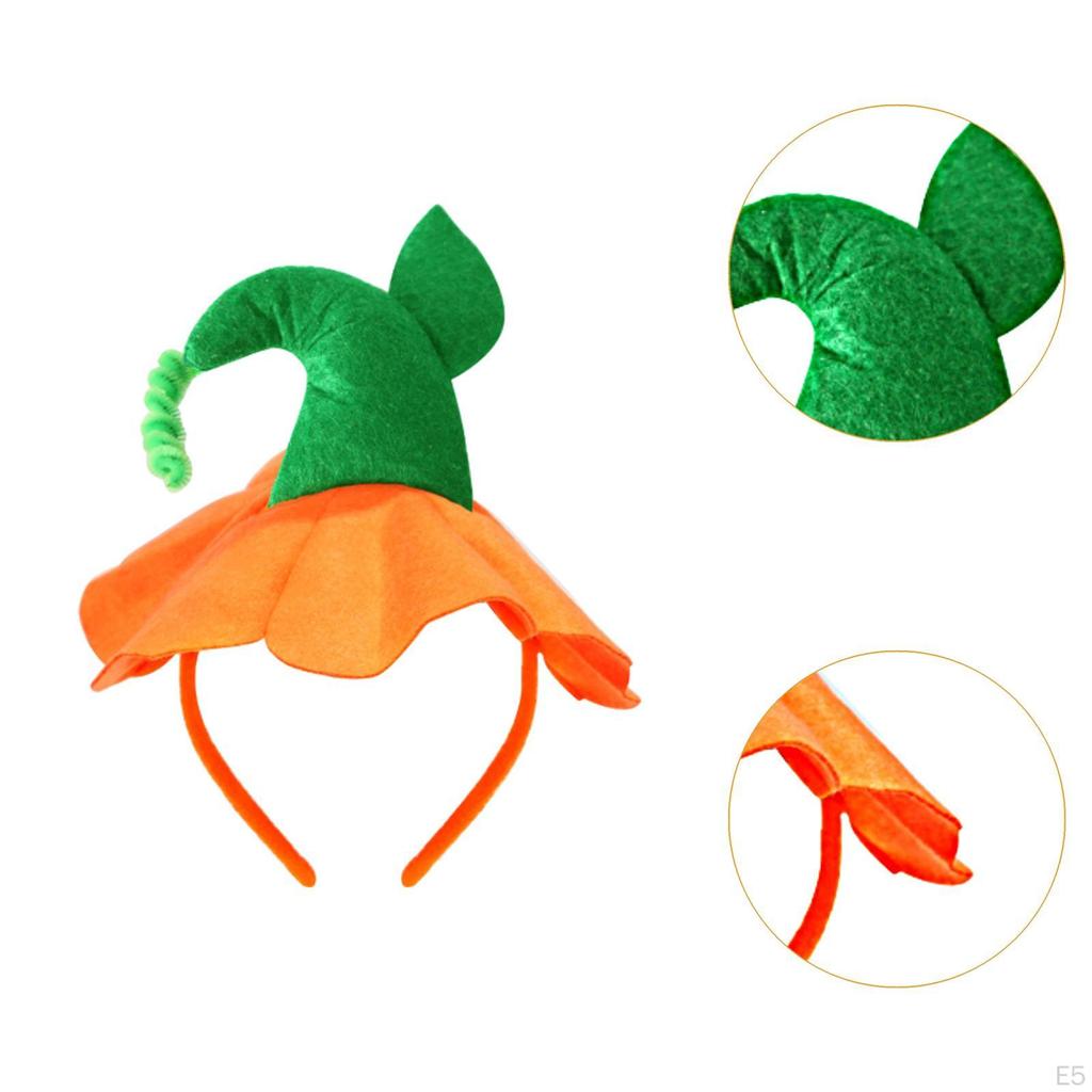 Halloween Pumpkin Headband Cosplay Hair Hoop for Makeup Holidays Dressing Up