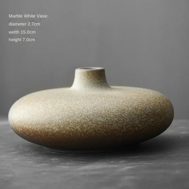 

Japanese Style Antique Zen Vase Stoneware Floret Hydroponic Vessel Ceramic Small Vase Tea Table Decoration Vases