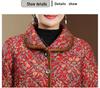 Mom's Winter Plus Size Velvet Cotton Plaid Jacket for Middle-Aged & Elderly