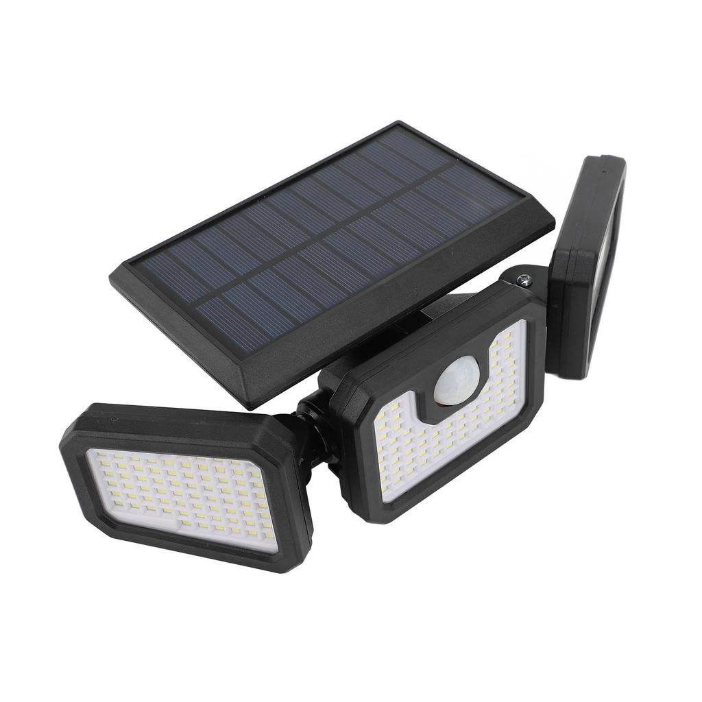 Outdoor Solar Wall Light with Motion Sensor Remote Control Foldable IP65 Waterproof 210LEDs Security Light 3 Lighting