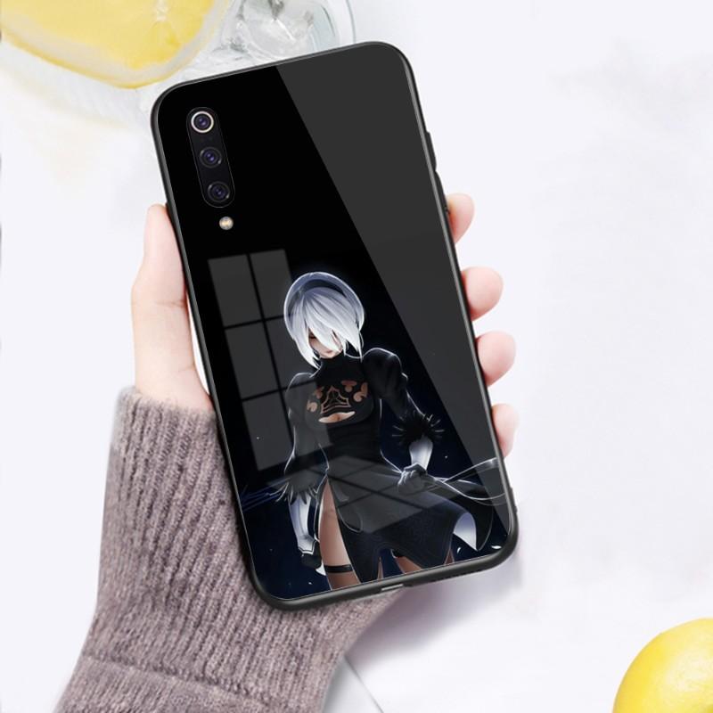 

Милый чехол для телефона Nier Automata для Xiaomi 12 11T 10 9 Redmi Note 11 10 10S Pro Redmi 9 9A 8, черный стеклянный чехол из поликарбоната Redmi Note11-11S