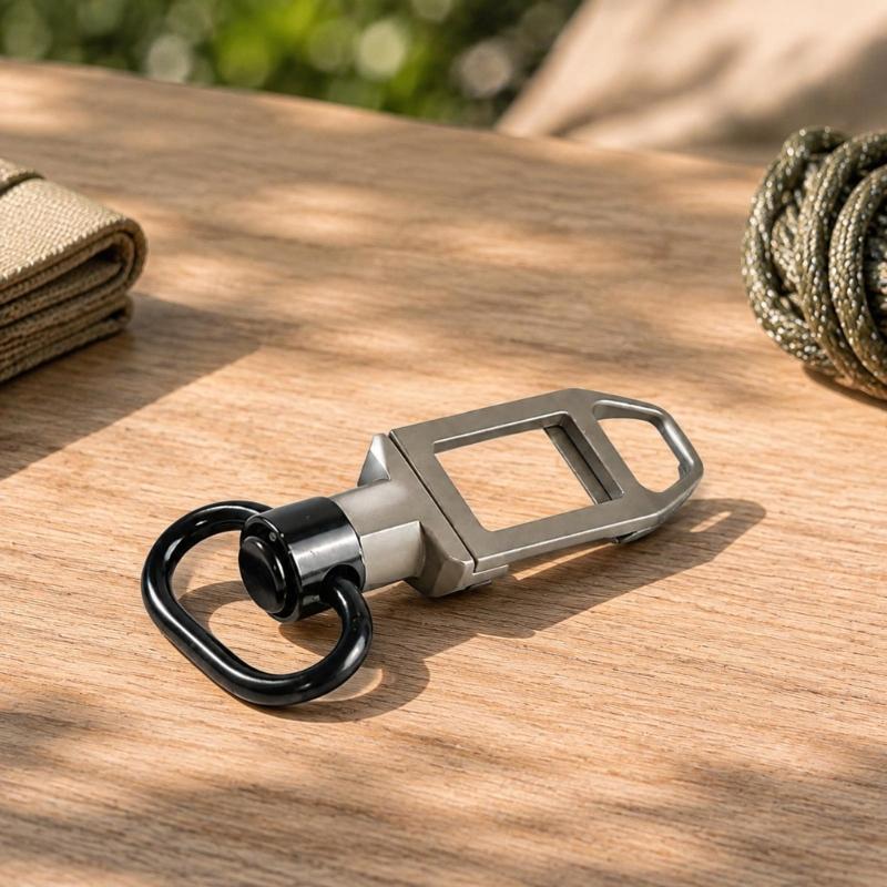 Outdoors Gear Rails Mount Buckles Accessory for Backpacks Carry, Metal Hanging Hoop Connectors for Camping and Hiking
