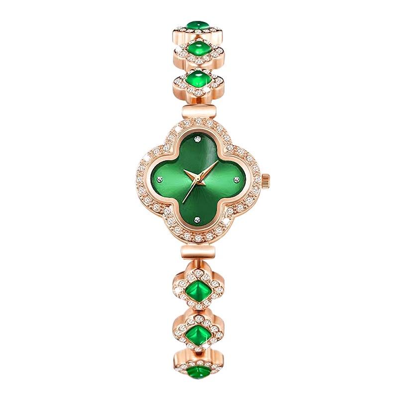 

Four-leaf Clover Watch For Women Fashionable Quartz Bracelet Sparkling Diamond Hot-selling Ladies Watch