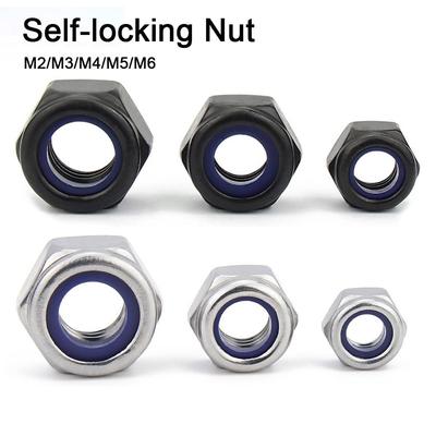10 Stück M2 M3 M4 M5 M6 Sicherungsmutter Sechskant Nyloneinsatz Sicherungsmutter Neu Selbstsichernde Mutter Befestigungselement