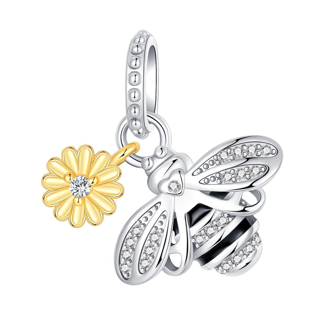 Authentic Luminous Firefly Charms Bee Light Bulb Bead Ring Earrings Fit Copper Bracelets Diy Cultural Jewelry Gift