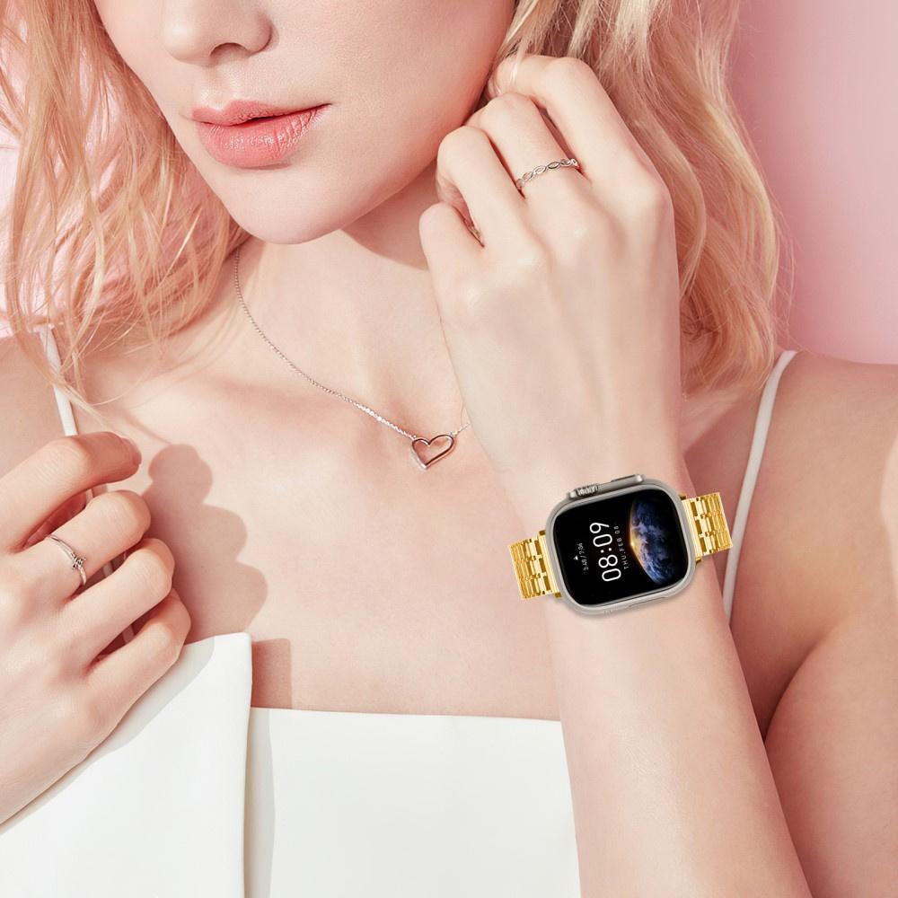 Steel Bracelet for Apple Watch 1/2/3/4/5/6/7/8/9/10/11/SE Ultra 1/2/3 42/44/45/46/49mm, Gold