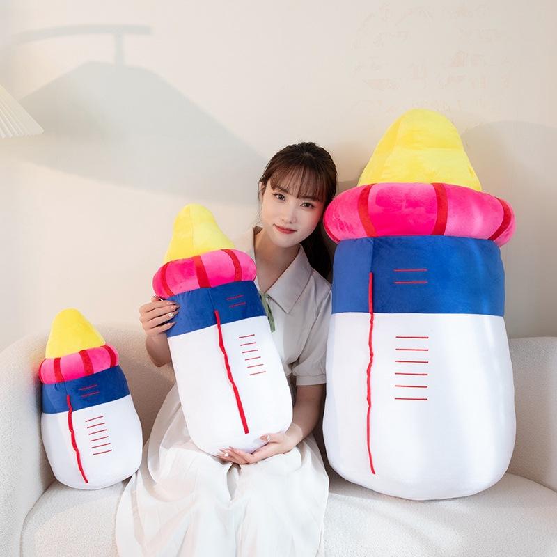 Creative Big Bottle Throw Pillow Plush Toy Doll Bottle Doll Children Accompany Soothing Rag Doll Birthday Gift