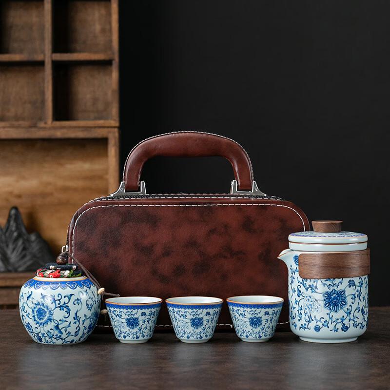 

LISM Ru Yao Crackle Glaze Portable Travel Tea Set