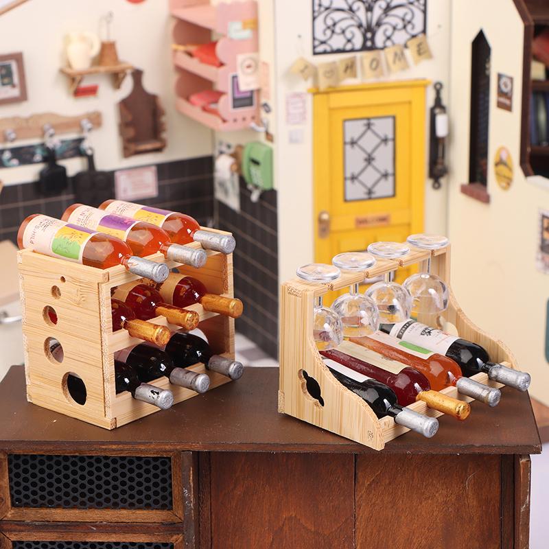 

Кукольный домик Миниатюрный Мини Винный Бокал Стойка Набор Бокалов Модель Мебель Для Дома Декор Игрушка Кукольный Дом Аксессуары as the picture