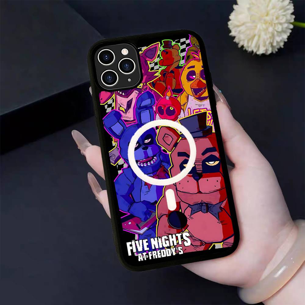 

Fnaf Five-nights-At-Freddys Anime Phone Case For iPhone 13 14 15 11 12 16 17 Pro Max Plus For Magsafe Magnetic Shell iPhone 15Pro Max