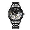 AILANG Orologi da Uomo Nero Doppio Tourbillon Cinturino in Pelle Orologi Meccanici Automatici Tourbillon Volante Impermeabile