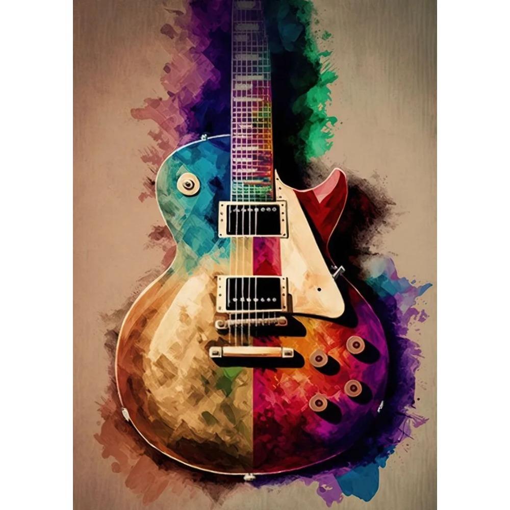 Abstrakte Vintage Musikposter Öl Jazz Saxophon Violine Gitarre Klavier Poster Leinwanddruck Wandkunst Poster Wohnzimmerdekor