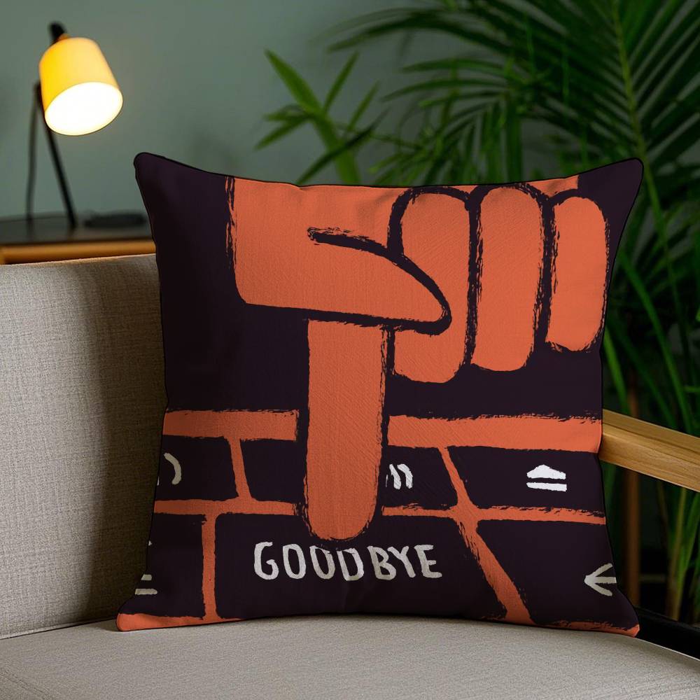 Fantasy Lustiger Stil Interessanter Kissenbezug Anti-Hausstaubmilben Kissenbezug Unsichtbarer Reißverschluss Seidig kurzer Plüsch Sofakissenbezug