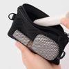 Simple Grid Storage Bag Double-zipper Bag Portable Makeup Bag  Mesh Miscellaneous Bag  Mesh Gauze Bag
