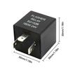 Car Flashing Relay 3-Pin Normally Open Relay  DC 12V 24V Auto Motorcycle Steering Relay Car Turn Signal Switch with Base